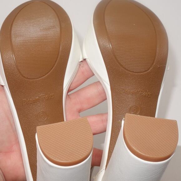 NEW Dream Pairs Women's 6 Hi Lo Ankle Strap Open Toe Chunky Platform Heels White - Picture 7 of 9